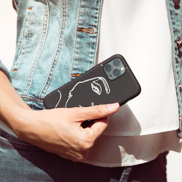 iMoshion Coque Design Samsung Galaxy A54 (5G) - Visage abstrait - Blanc / Noir