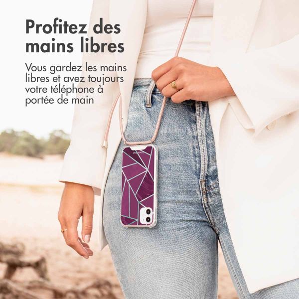 iMoshion Coque Design avec cordon iPhone 13 - Bordeaux Graphic