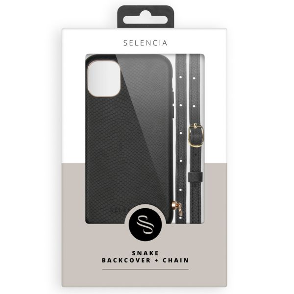 Selencia Coque Serpent avec corde Samsung Galaxy A52(s) (5G/4G) - Noir