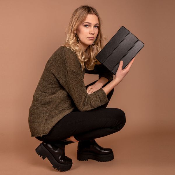 Selencia Coque en cuir vegan Trifold Book Galaxy Tab A 10.1 (2019)