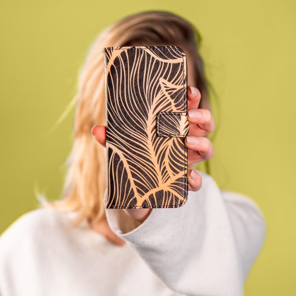 iMoshion Coque silicone design iPhone 14 - Golden Leaves