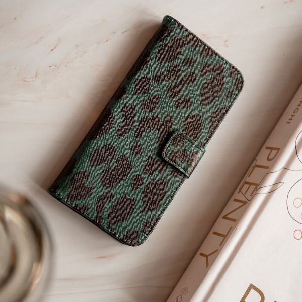 imoshion Coque silicone design iPhone 13 - Green Leopard