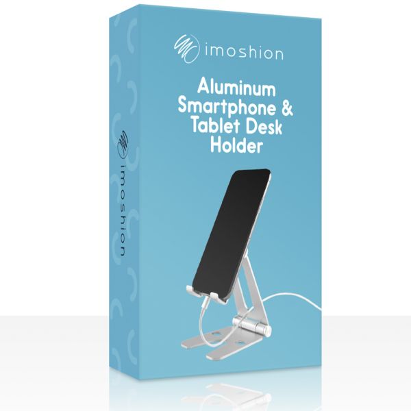 iMoshion Support de téléphone de bureau iPhone 6s - Support de tablette de bureau - Réglable - Aluminium - Argent