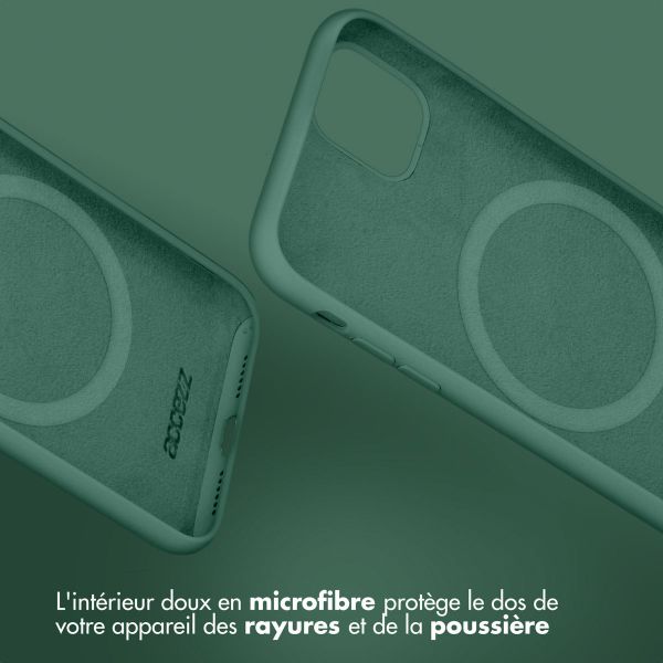 Accezz Coque Liquid Silicone avec MagSafe iPhone 13 Pro- Vert