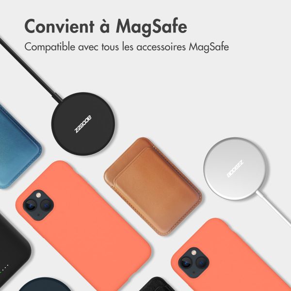 Accezz Coque Liquid Silicone avec MagSafe iPhone 15 Plus - Nectarine