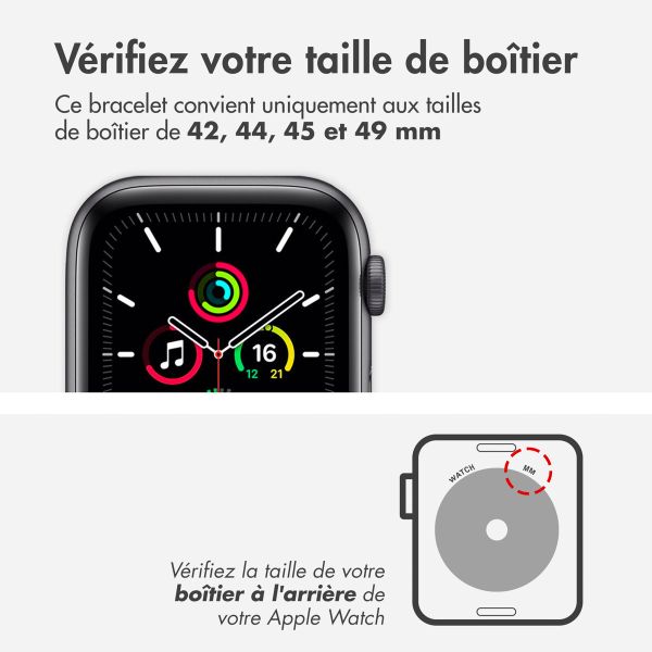 iMoshion Bracelet en silicone⁺ Apple Watch Series 1-9 / SE / Ultra (2) - 42/44/45/49 mm - Rose - Taille M/L