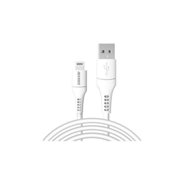 Accezz Câble Lightning vers USB iPhone 5 / 5s - Certifié MFi - 2 mètre - Blanc