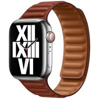 Apple Leather Link Apple Watch Series 1-9 / SE - 38/40/41 mm - Taille M/L - Umber