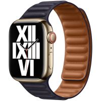 Apple Leather Link Apple Watch Series 1-9 / SE - 38/40/41 mm / Series 10 - 42 mm - Taille M/L - Ink