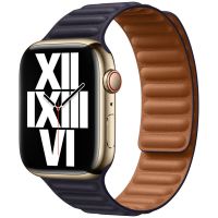 Apple Leather Link Apple Watch Series 1-9 / SE / Ultra (2) - 42/44/45/49 mm - Taille S/M - Ink