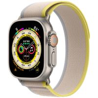 Apple Bracelet Trail Loop Apple Watch Series 1-9 / SE / Ultra (2) - 42/44/45/49 mm - Taille M/L - Jaune / Beige