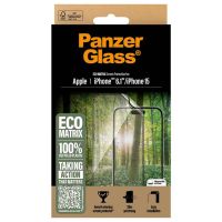 PanzerGlass Protection d'écran Matrix Recycled Ultra-Wide Fit Anti-bactérienne avec applicateur iPhone 16