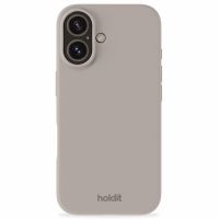 Holdit Coque Silicone iPhone 16 Plus - Taupe