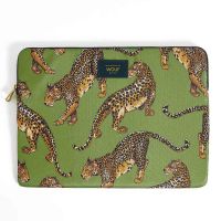 Wouf Pochette ordinateur 15-16 pouces - Daily Olive Leopard