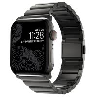 Nomad Bracelet à maillons magnétiques en acier Apple Watch Series 1-10 / SE / Ultra (2) - 42/44/45/46/49 mm - Graphite