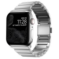 Nomad Bracelet à maillons magnétiques en acier Apple Watch Series 1-9 / SE / Ultra (2) - 42/44/45/49 mm - Argent