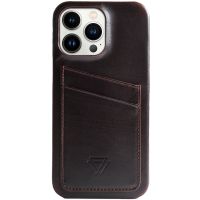 Wachikopa Coque Full Wrap C.C. avec 2 porte-cartes iPhone 13 Pro - Dark Brown