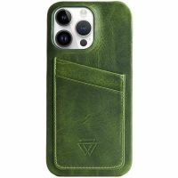 Wachikopa Coque Full Wrap C.C. avec 2 porte-cartes iPhone 14 Pro - Forest Green