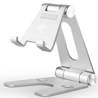 iMoshion Support de téléphone de bureau - Support de tablette de bureau - Réglable - Aluminium - Argent