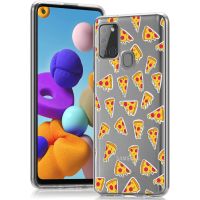 iMoshion Coque Design Samsung Galaxy A21s - Pizza - Jaune