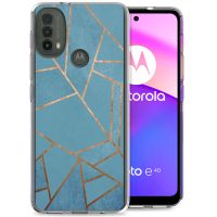 iMoshion Coque Design Motorola Moto E30 / E40 - Blue Graphic