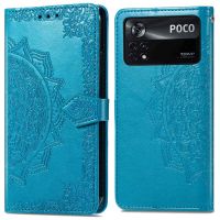 iMoshion Etui de téléphone portefeuille Mandala Xiaomi Poco X4 Pro 5G - Turquoise