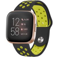 iMoshion Bracelet sportif en silicone Fitbit Versa 2 / Versa Lite - Noir / Néon Jaune