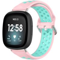 imoshion Bracelet sportif en silicone Fitbit Versa 4 / 3 / Sense (2) - Rose / Menthe verte