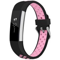 iMoshion Bracelet sportif en silicone Fitbit Alta (HR) - Noir/Rose