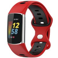 imoshion Bracelet sportif en silicone Fitbit Charge 5 / Charge 6 - Rouge / Noir