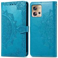 imoshion Etui de téléphone portefeuille Mandala Motorola Edge 30 Fusion - Turquoise