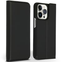 Accezz Étui de téléphone Slim Folio en cuir de qualité supérieure iPhone 13 Pro - Noir