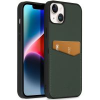 Accezz ﻿Coque en cuir de qualité supérieure avec fentes pour cartes iPhone 14 Plus - Vert