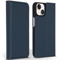 Accezz Étui de téléphone Slim Folio en cuir de qualité supérieure iPhone 14 - Bleu foncé