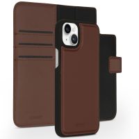 Accezz Étui de téléphone portefeuille en cuir de qualité supérieure 2 en 1 iPhone 14 Plus - Brun