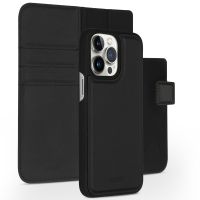 Accezz Étui de téléphone portefeuille en cuir de qualité supérieure 2 en 1 iPhone 14 Pro Max - Noir