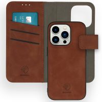 iMoshion Etui de téléphone de type portefeuille de luxe 2-en-1 amovible iPhone 14 Pro - Brun