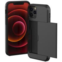 iMoshion Coque arrière avec porte-cartes iPhone 12 Pro Max - Noir