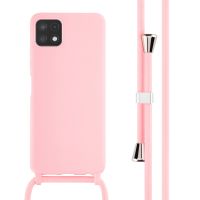 imoshion ﻿Coque en silicone avec cordon Samsung Galaxy A22 (5G) - Rose