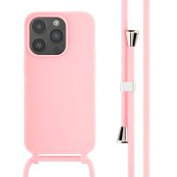 iMoshion ﻿Coque en silicone avec cordon iPhone 14 Pro - Rose