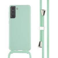 imoshion ﻿Coque en silicone avec cordon Samsung Galaxy S21 Plus - Menthe verte