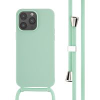 iMoshion ﻿Coque en silicone avec cordon iPhone 14 Pro Max - Menthe verte