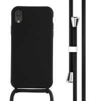 iMoshion ﻿Coque en silicone avec cordon iPhone Xr - Noir