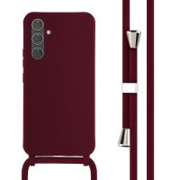 iMoshion ﻿Coque en silicone avec cordon Samsung Galaxy A54 (5G) - Rouge foncé