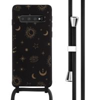 iMoshion Coque design en silicone avec cordon Samsung Galaxy S10 - Sky Black