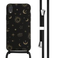 iMoshion Coque design en silicone avec cordon iPhone Xr - Sky Black