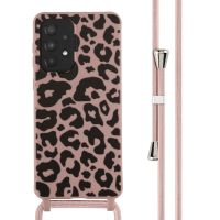 imoshion Coque design en silicone avec cordon Samsung Galaxy A33 - Animal Pink