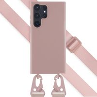 Selencia Coque silicone avec cordon amovible Samsung Galaxy S23 Ultra - Sand Pink