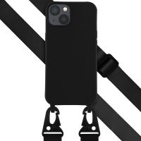 Selencia Coque silicone avec cordon amovible iPhone 13 - Noir