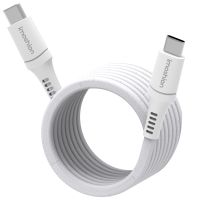 imoshion Câble tressé magnétique - USB-C vers USB-C - 1 mètre - Blanc